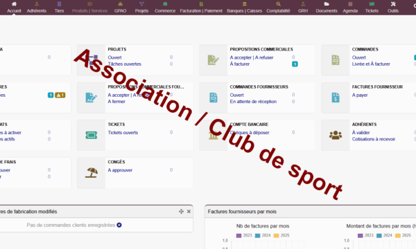 logiciel Association / Club de sport
